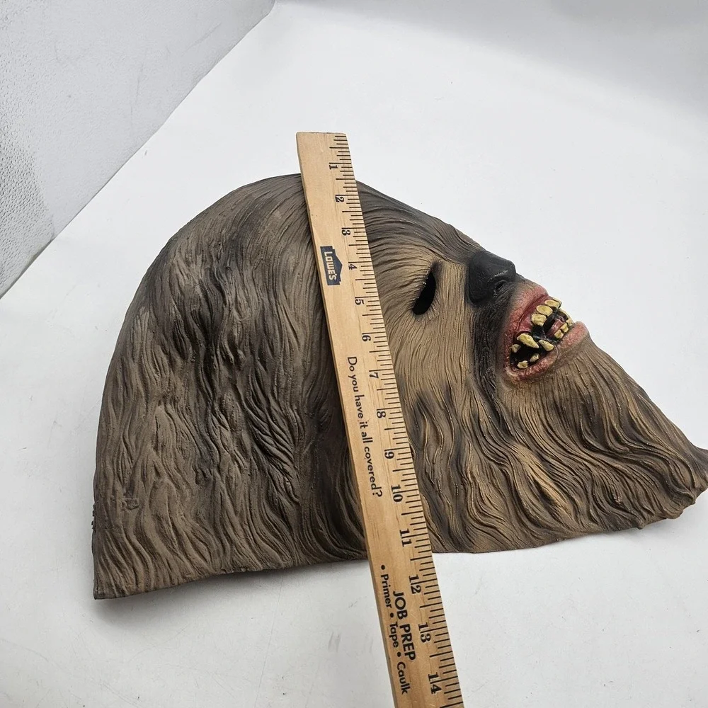 Star Wars Chewbacca Mask Lucasfilm Brown‎ Latex Adult Costume Made In Mexico